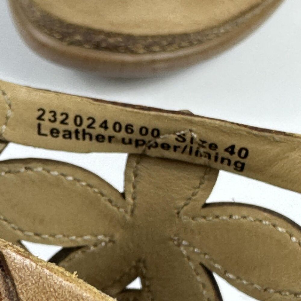 Dansko Clarrisa Sandals Womens 40 Brown Leather Floral Cutout Mule Slide Heels - Picture 11 of 11